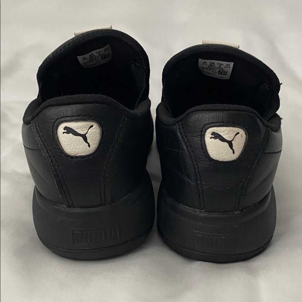 Puma Mayu Black Leather Puffy Slip On Sneakers Size 8 Women’s - Picture 9 of 14